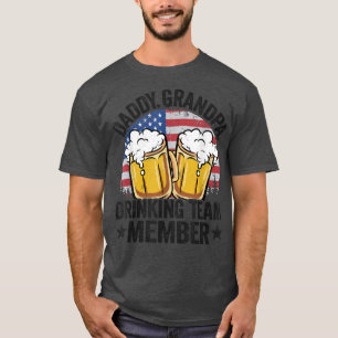 Camiseta Mens Daddy Grandpa USA Drinking Team Member Dad 4t