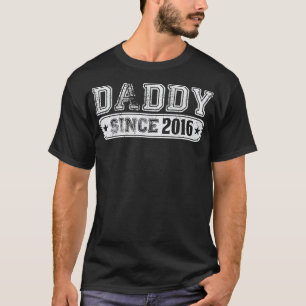 Camiseta Mens Daddy Since 2016 T Father's Day New Dad Gift
