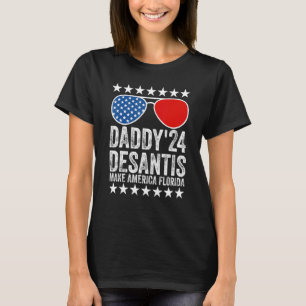 Camiseta Mens Daddys 24 Desantis Torna América Flórida Usa