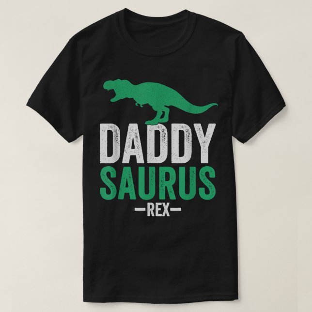 Camiseta Mens Daddysaurus Re  Funny Dad  Gift  (Frente do Design)