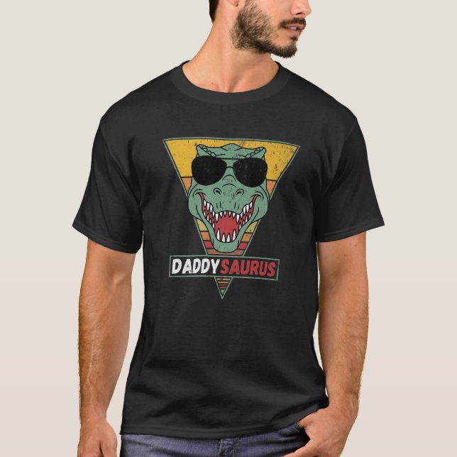 Camiseta Mens Daddysaurus T Rex Dinosaur Funny Daddysaurus (Frente)