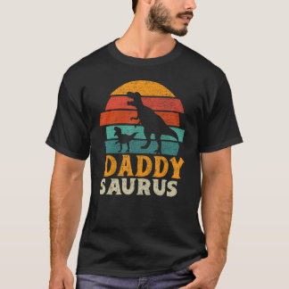 Camiseta Mens Daddysaurus T Rex Dinossaur Pai Engraçado Sau