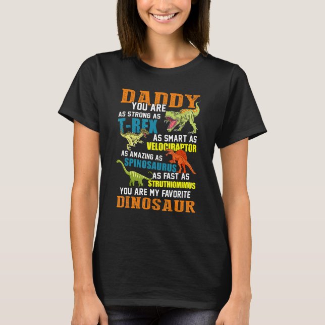 Camiseta Mens Daddysaurus T Rex Dinossaur Pai Saurus Famil (Frente)