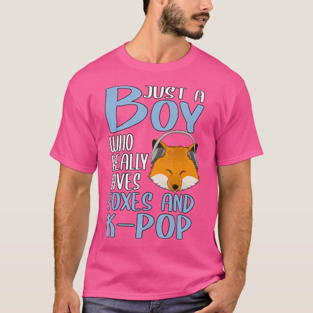 Camiseta Mens Dando Um Menino Que Ama Raposa E K- (Frente)