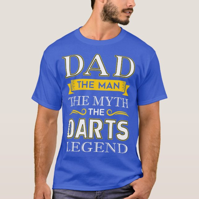 Camiseta Mens Darts Pai Shirts presente para Pai (Frente)