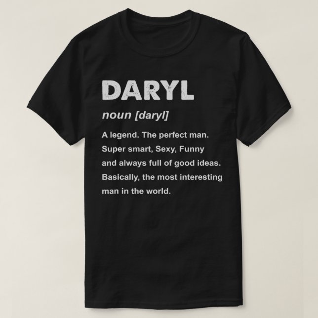 Camiseta Mens Daryl Name  (Frente do Design)