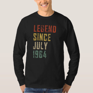 Camiseta Mens De 58 Anos De Legenda Desde Julho De 1964 58º