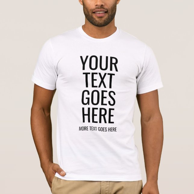 Camiseta Mens de Capa Curta Elegante Moderna e Grande Fonte (Frente)
