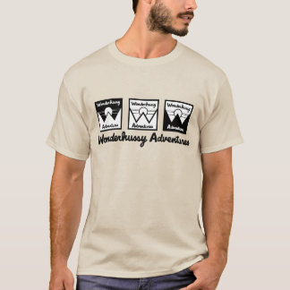 Camiseta Mens De Logotipo Triplo Adventures Wonderhussy