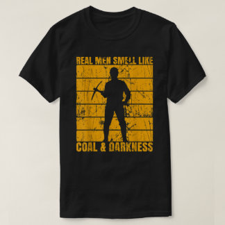 Camiseta Mens De Mina De Carvão Design Para Um Furador De C