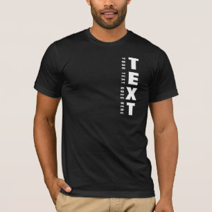 Camiseta Mens de Texto Personalizados Bella+Canvas Curto