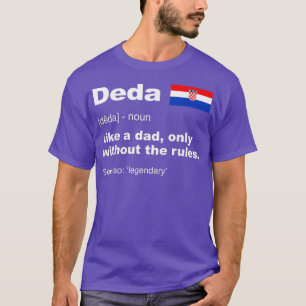 Camiseta Mens Deda Definição Avô Croata Pais