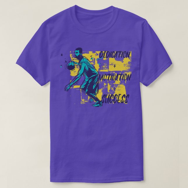 Camiseta Mens Dedication + Motivation = Success - Basketbal (Frente do Design)