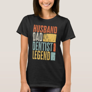 Camiseta Mens Dentist Marido Pai Legendário Padre Melhor Re