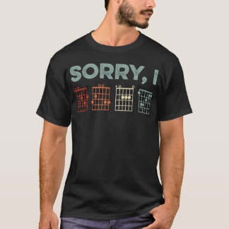 Camiseta Mens Desculpe I-DGAF Mensagem Oculta Acordes de Gu