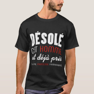 Camiseta Mens Dia de os namorados Dão Humor Desculpe Este H