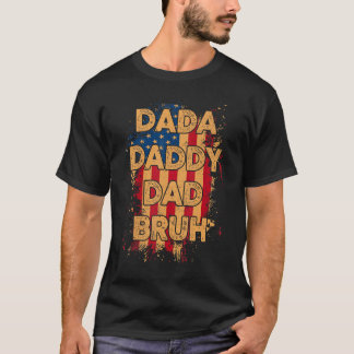 Camiseta Mens Dia de os pais Dada Pai Bruh