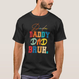 Camiseta Mens Dia de os pais Dada Pai Bruh Vintage