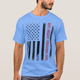 Camiseta Mens Dia de os pais Dotado Melhor Padrinho Freakin