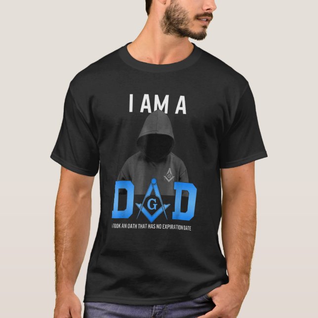 Camiseta Mens Dia de os pais Masonic Pai Freemason Oath No. (Frente)