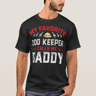 Camiseta Mens Dia de os pais Meu Zoo Keeper Favorito Me Lig