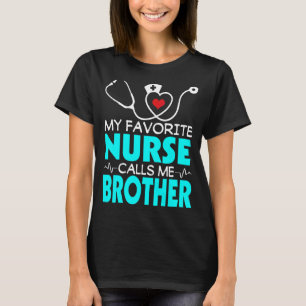 Camiseta Mens Dia de os pais Minha Enfermeira Favorita Me C