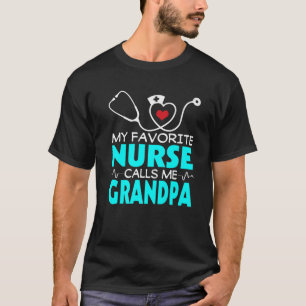 Camiseta Mens Dia de os pais Minha Enfermeira Favorita Me C