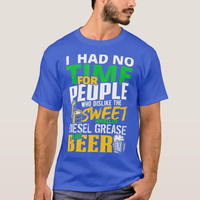 Camiseta Mens Diesel Grease e Beer V8 presentes na potência (Frente)