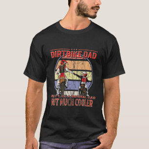 Camiseta Mens Dirtbike Pai Motorcross Vintage Biker Pai