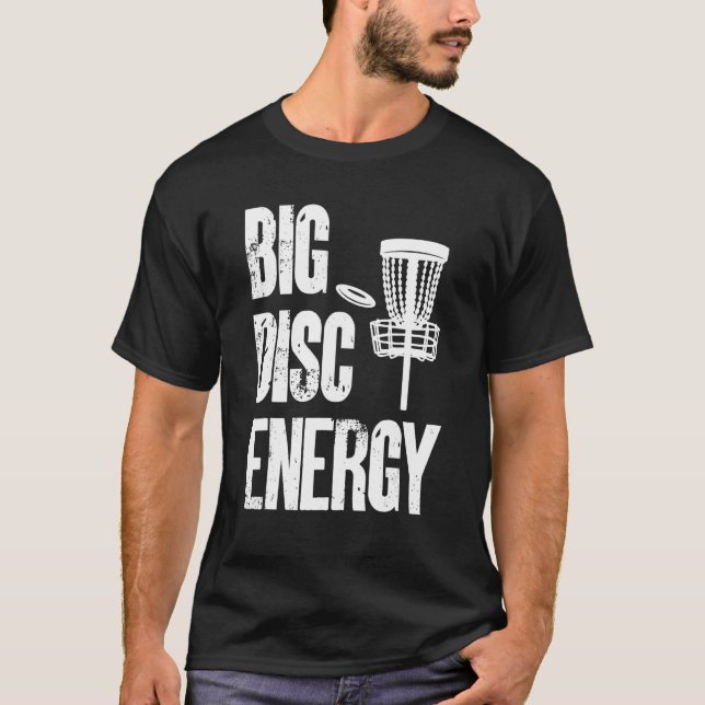 Camiseta Mens  Disc Golf Big Disc Energy (Frente)