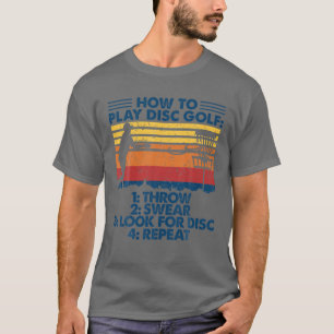 Camiseta Mens Disk Golf Como Reproduzir O Disco Engraçado G