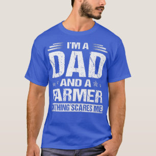 Camiseta Mens Distressed I'm A Dad And A Farmer Funny Fathe