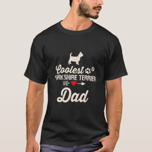 Camiseta Mens Dog Pai Coolest Yorkshire Terrier Pai Pet O