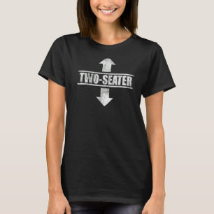 Camiseta Mens Dois Assentos Engraçados Adultos Humor Citaçã