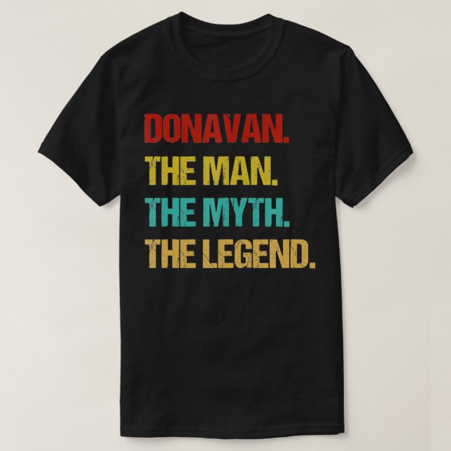 Camiseta Mens Donavan O Homem O Mito A Lenda (Frente do Design)