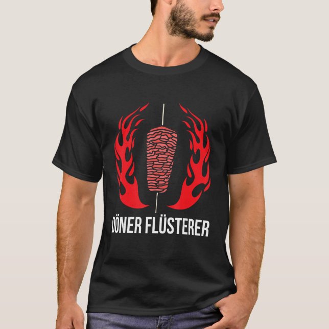 Camiseta Mens Doner Whisperer Kebab Doner Skewer Fast Food  (Frente)