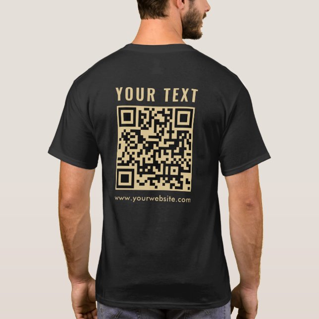 Camiseta Mens Dourados Digitalizar-me Código QR Impressão d (Verso)