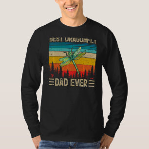 Camiseta Mens Dragonfly Vintage Melhor Pai De Dragonfly Eve