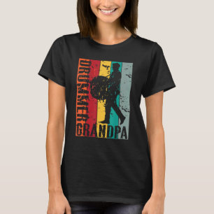 Camiseta Mens Drummer Vovô Rock And Roll Avô Dru