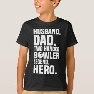 Camiseta Mens Duas Boliches Engraçadas De Bowler Para Pais