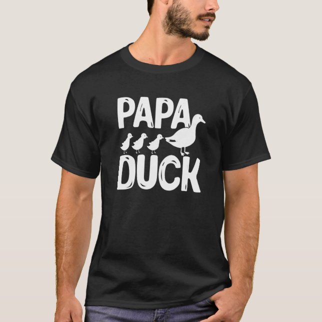 Camiseta Mens Duck Patos Papa Pato (Frente)