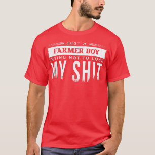 Camiseta Mens é apenas um fazendeiro - tentando não perder