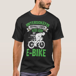 Camiseta Mens E Bike Bicicleta Velho Dizendo Ebike Masculin