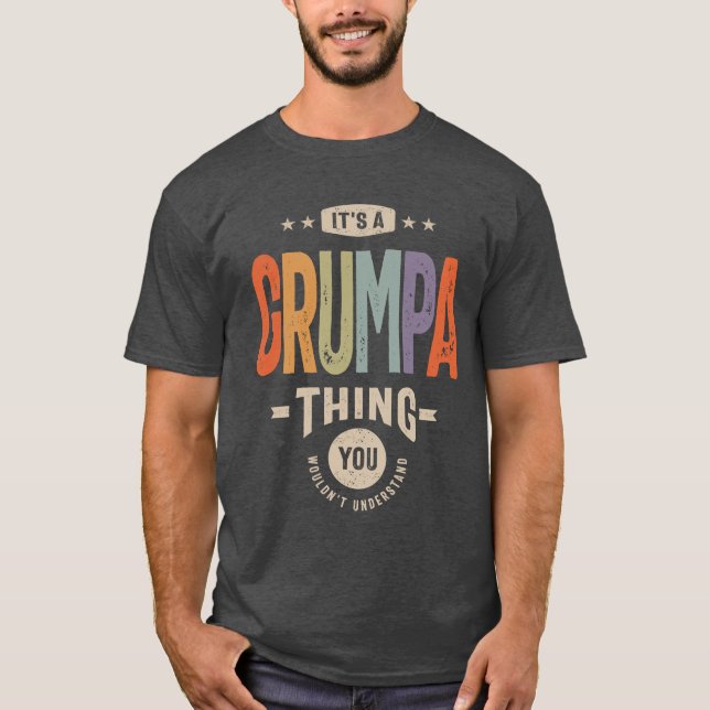 Camiseta Mens É um Grumpa Engraçado Pai Avô (Frente)
