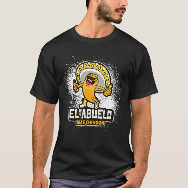 Camiseta Mens El Abuelo Mas Chingon Proud Grandfather (Frente)