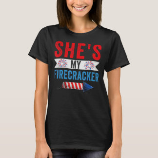 Camiseta Mens Ela é a minha pirata, as Mães de 4 de julho.