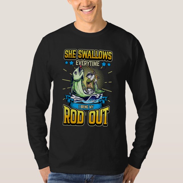 Camiseta Mens Ela Engole Toda Vez Que Eu Trago Meu Rod Fi (Frente)