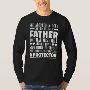 Camiseta Mens Ele Adotou Um Papel Chamado De Padre Stepd