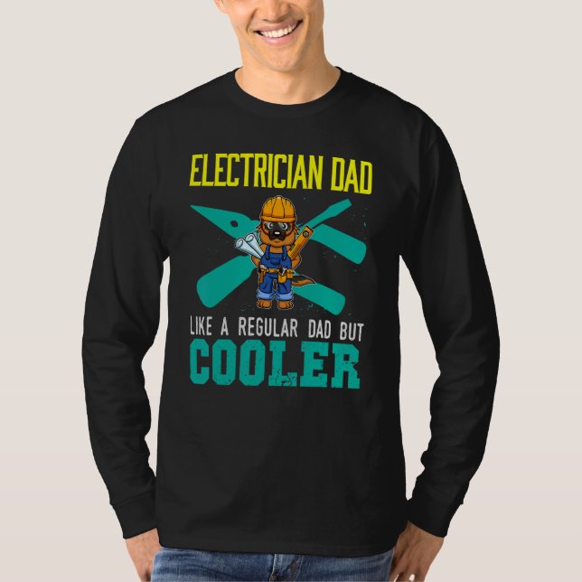 Camiseta Mens Electrician Dad Like A Regular Dad But Cooler (Frente)