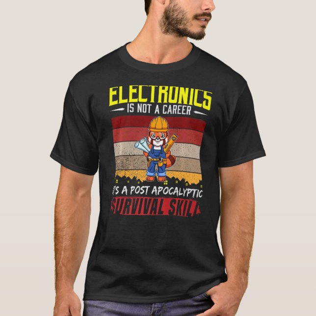 Camiseta Mens Electronics Não É Um Carreira De Eletricidade (Frente)